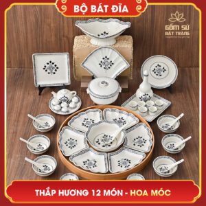 Bộ bát đĩa thắp hương 12 món bo bat dia thap huong 12 mon 3