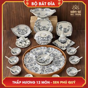 Bộ bát đĩa thắp hương 12 món bo bat dia thap huong 12 mon 5