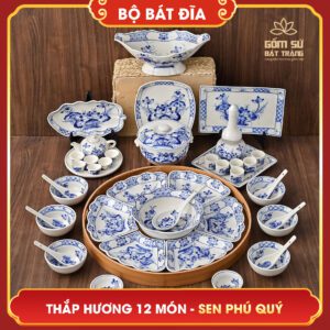 Bộ bát đĩa thắp hương 12 món bo bat dia thap huong 12 mon 6
