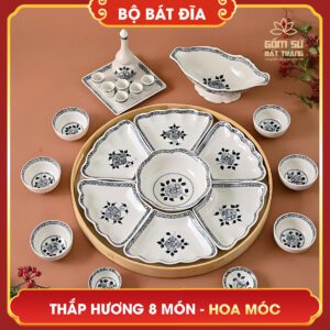 Bộ bát đĩa thắp hương 8 món bo bat dia thap huong 8 mon 10
