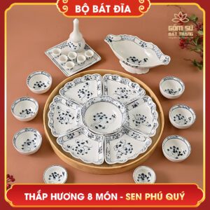 Bộ bát đĩa thắp hương 8 món bo bat dia thap huong 8 mon 4