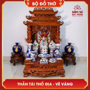 Bộ đồ thờ vẽ vàng Thần Tài Thổ Địa bo do tho ve vang than tai tho dia 3