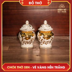 choe tho hoa sen ve vang nen trang 1