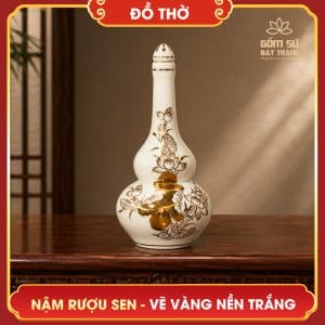 nam ruou hoa sen ve vang nen trang 3