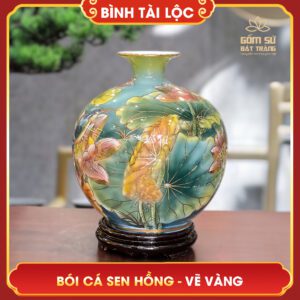 binh tai loc ve vang boi ca sen hong h30 3