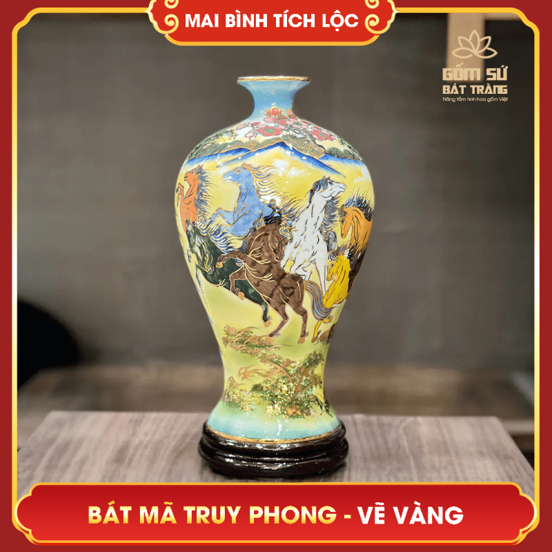 Cách đặt bình hút tài lộc trong nhà - Rước Lộc, Khai Phú Quý mai binh tich loc ve vang bat ma truy phong h35 3