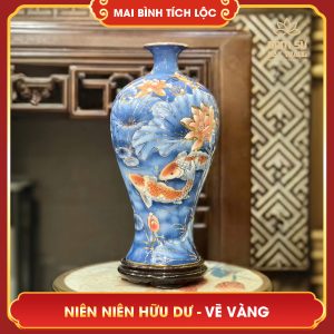 Mai bình tích lộc vẽ vàng Niên Niên Hữu Dư H50 mai binh tich loc ve vang nien nien huu du h50 13