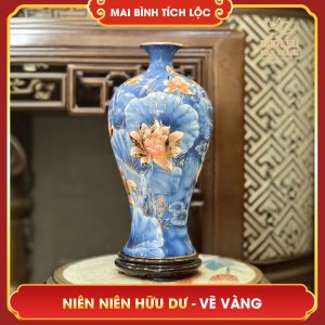 Mai bình tích lộc vẽ vàng Niên Niên Hữu Dư H50 mai binh tich loc ve vang nien nien huu du h50 14