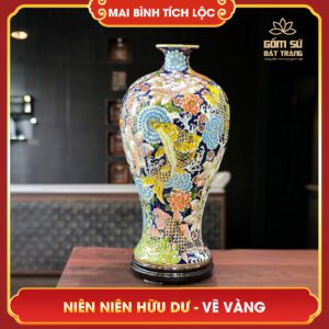 Mai bình tích lộc vẽ vàng Niên Niên Hữu Dư H50 mai binh tich loc ve vang nien nien huu du h50 2