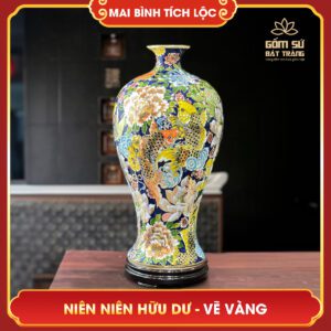 Mai bình tích lộc vẽ vàng Niên Niên Hữu Dư H50 mai binh tich loc ve vang nien nien huu du h50 3