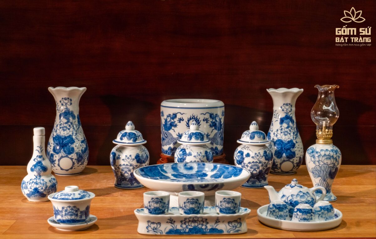 Bộ đồ thờ 13 món - Lựa chọn hoàn hảo cho ban thờ nhỏ Bộ đồ thờ 13 món men lam