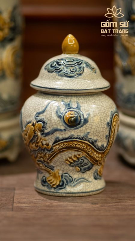 Bộ đồ thờ men rạn Đại Cát bo do tho men ran gom su bat trang 27