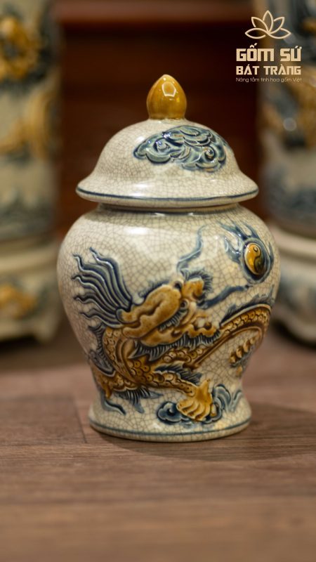 Bộ đồ thờ men rạn Đại Cát bo do tho men ran gom su bat trang 28