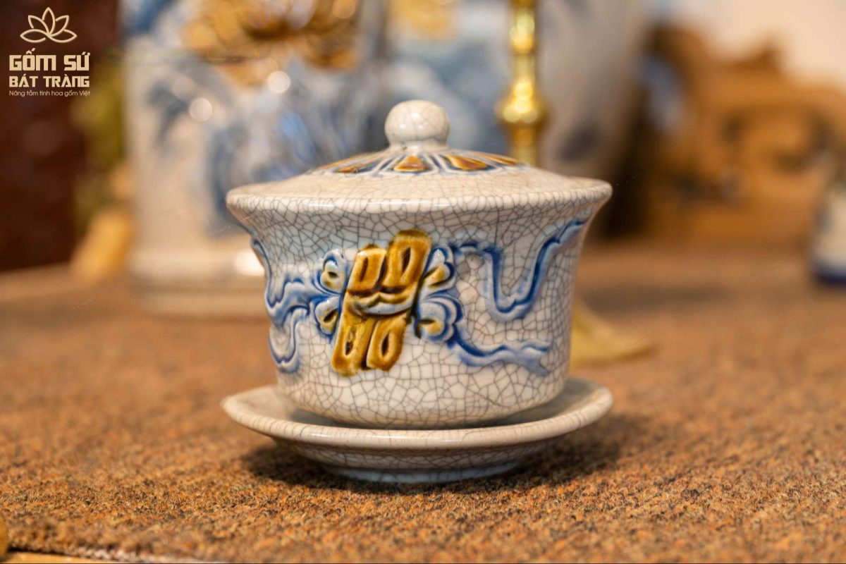 Bộ đồ thờ men rạn Đại Cát bo do tho men ran gom su bat trang 46