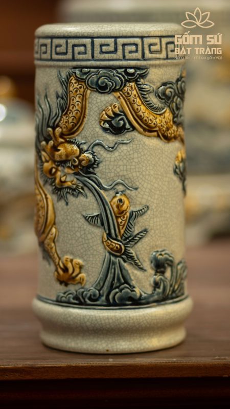 Bộ đồ thờ men rạn Đại Cát bo do tho men ran gom su bat trang 51