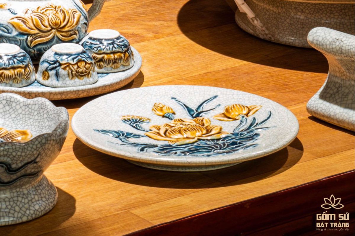 Bộ đồ thờ men rạn Đại Cát bo do tho men ran gom su bat trang 53