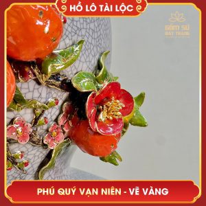 Hồ lô tài lộc vẽ vàng Phú Quý Vạn Niên H110 ho lo tai loc ve vang phu quy van nien h110 10