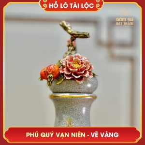 Hồ lô tài lộc vẽ vàng Phú Quý Vạn Niên H110 ho lo tai loc ve vang phu quy van nien h110 3