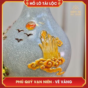 Hồ lô tài lộc vẽ vàng Phú Quý Vạn Niên H110 ho lo tai loc ve vang phu quy van nien h110 4