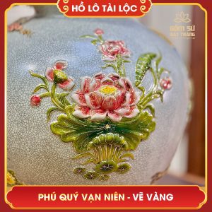 Hồ lô tài lộc vẽ vàng Phú Quý Vạn Niên H110 ho lo tai loc ve vang phu quy van nien h110 5