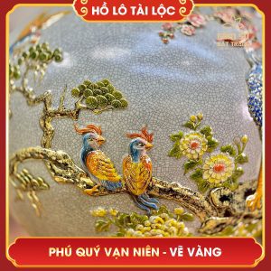 Hồ lô tài lộc vẽ vàng Phú Quý Vạn Niên H110 ho lo tai loc ve vang phu quy van nien h110 6