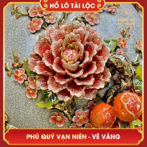 Hồ lô tài lộc vẽ vàng Phú Quý Vạn Niên H110 ho lo tai loc ve vang phu quy van nien h110 7