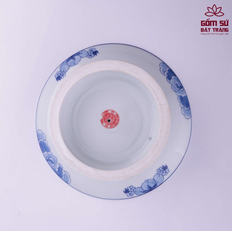 Bộ đồ thờ men lam Đại Cát bo do tho men lam 29