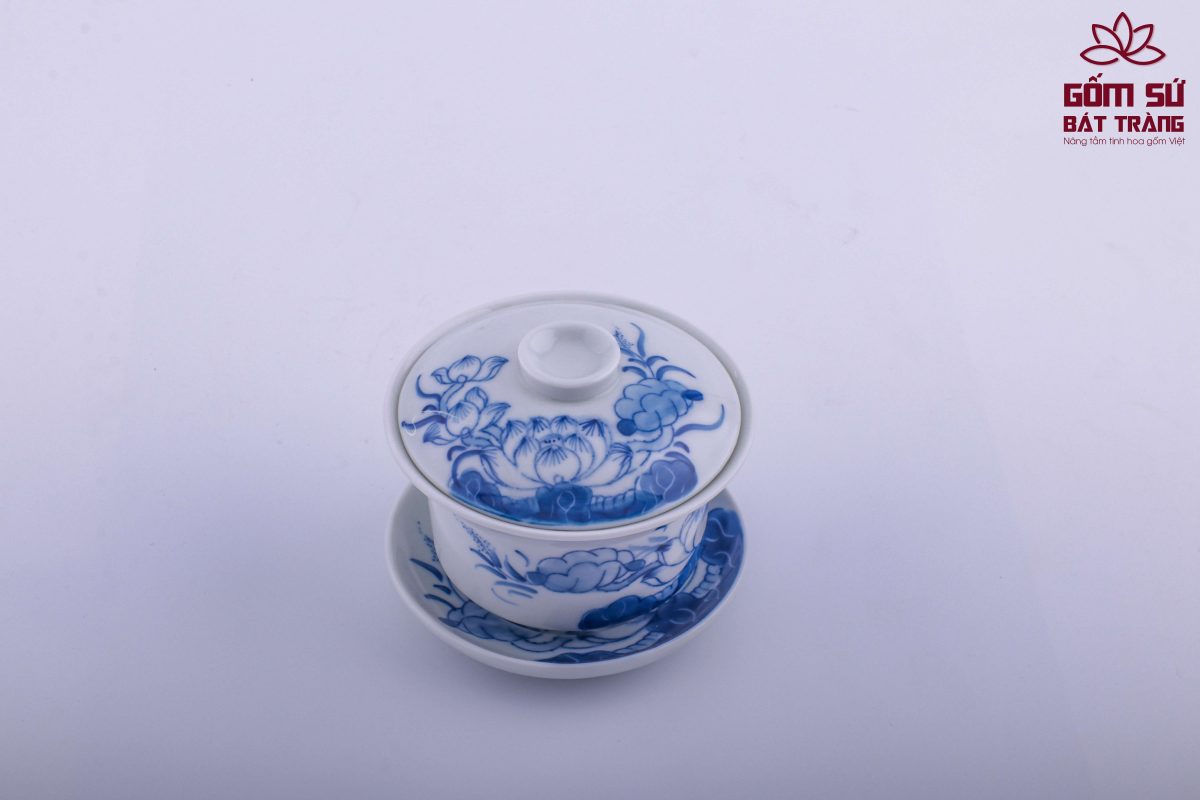 Bộ đồ thờ men lam Đại Cát bo do tho men lam 48