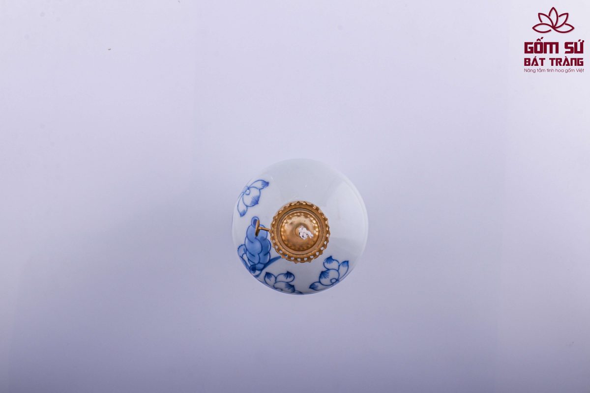 Bộ đồ thờ men lam Đại Cát bo do tho men lam 53