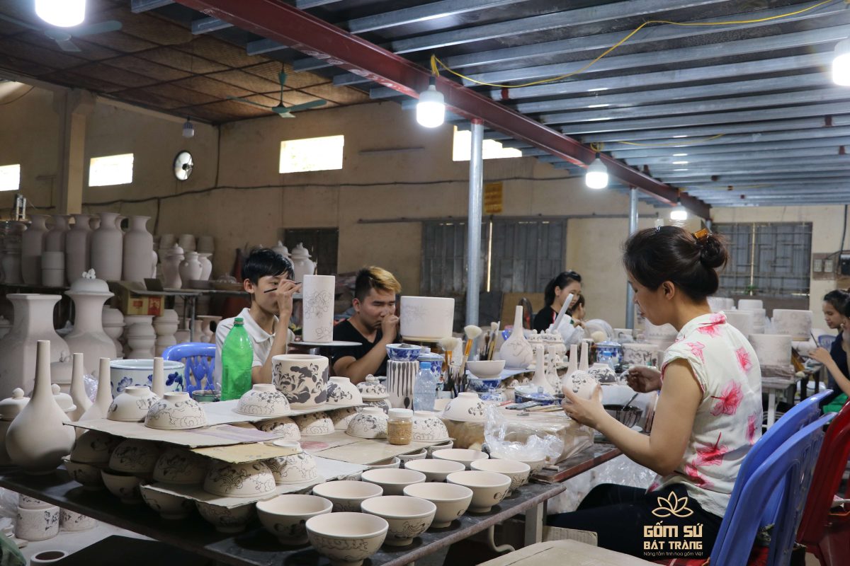 Bộ đồ thờ men lam Đại Cát bo do tho men lam 8