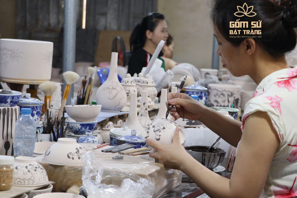 Bộ đồ thờ men lam Đại Cát bo do tho men lam 9