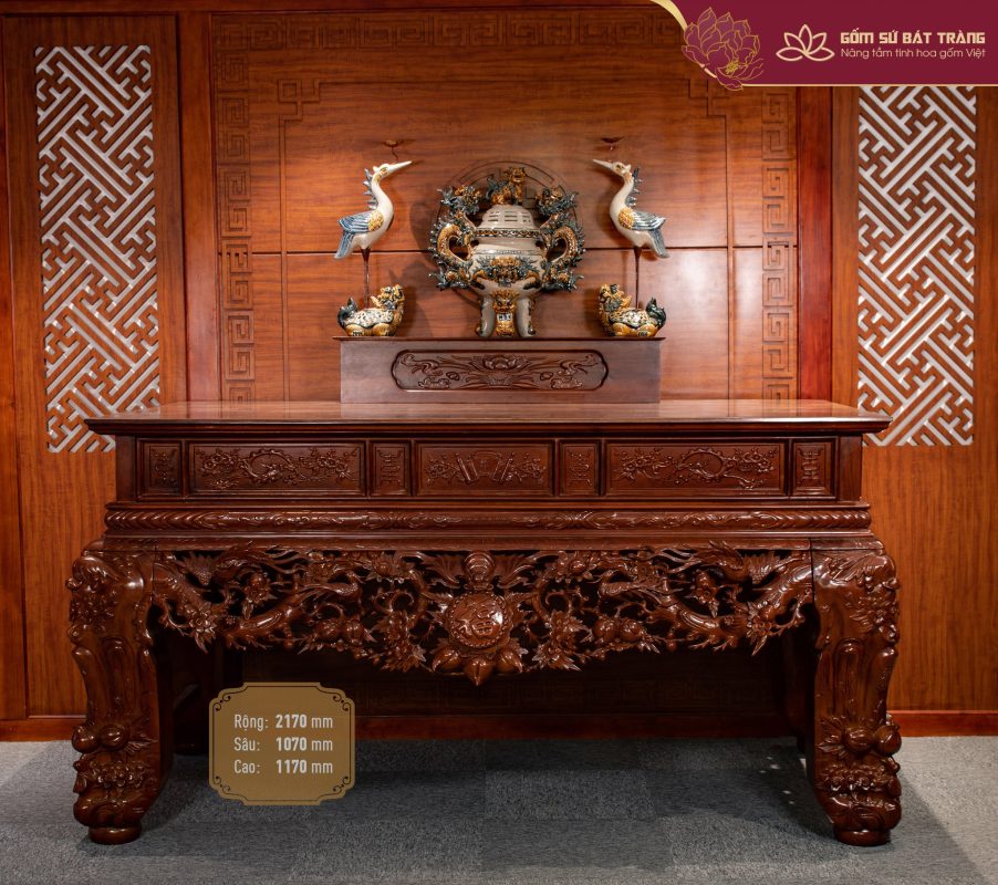 Bộ ngũ sự bằng gốm sứ - Tinh hoa nghệ thuật không gian thờ bo ngu su bang su 15