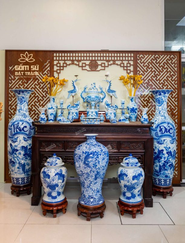 Bộ ngũ sự bằng gốm sứ - Tinh hoa nghệ thuật không gian thờ bo ngu su bang su 6