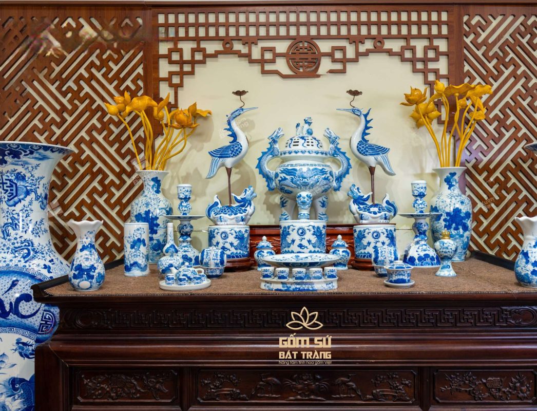 Bộ ngũ sự bằng gốm sứ - Tinh hoa nghệ thuật không gian thờ bo ngu su bang su 7