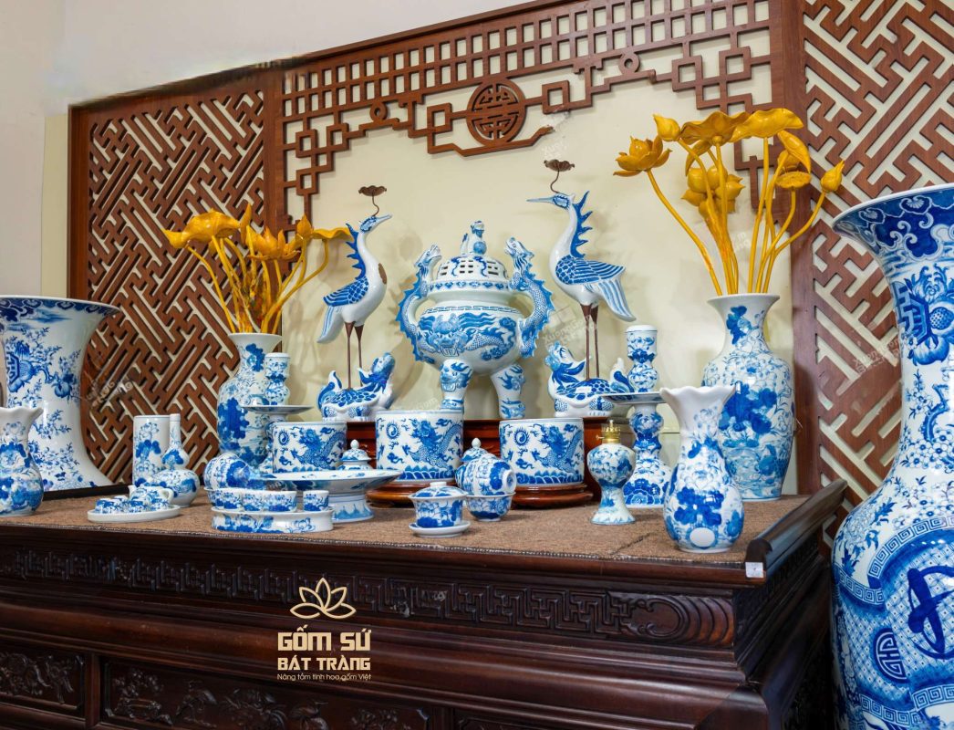 Bộ ngũ sự bằng gốm sứ - Tinh hoa nghệ thuật không gian thờ bo ngu su bang su 8