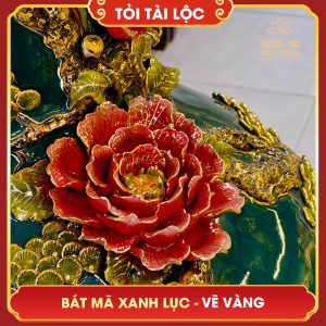 Tỏi tài lộc vẽ vàng Bát Mã xanh lục toi tai loc ve vang bat ma xanh luc 3