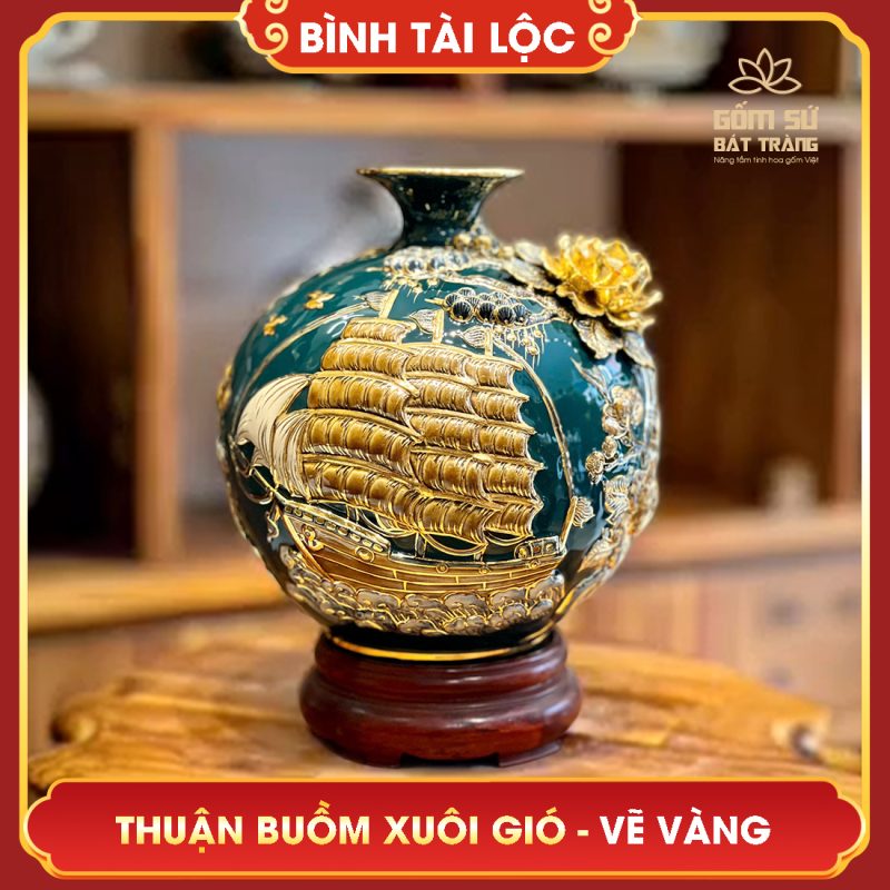 Ý nghĩa của bình hút tài lộc - Vật phẩm khơi nguồn may mắn binh tai loc thuan buom xuoi gio h30 14