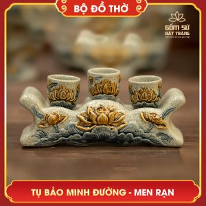 Bộ đồ thờ men rạn Tụ Bảo Minh Đường bo do tho men ran tu bao minh duong 7