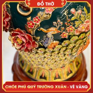 Chóe Phú Quý Trường Xuân Vẽ Vàng Xanh Ngọc Lục Bảo choe phu quy truong xuan ve vang xanh ngoc luc bao 6