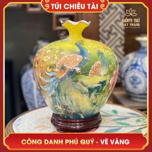 Túi chiêu tài lộc vẽ vàng Công Danh Phú Quý H32 tui chieu tai loc ve vang cong danh phu quy h32 3