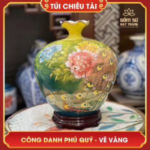 Túi chiêu tài lộc vẽ vàng Công Danh Phú Quý H32 tui chieu tai loc ve vang cong danh phu quy h32 4