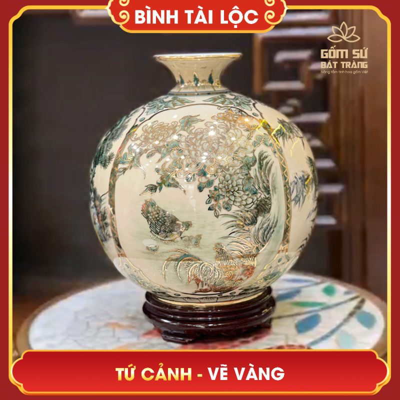 Bình Hút Lộc Phong Thủy - Cách Chọn & Bài Trí Theo Mệnh binh tai loc ve vang tu canh h32 3