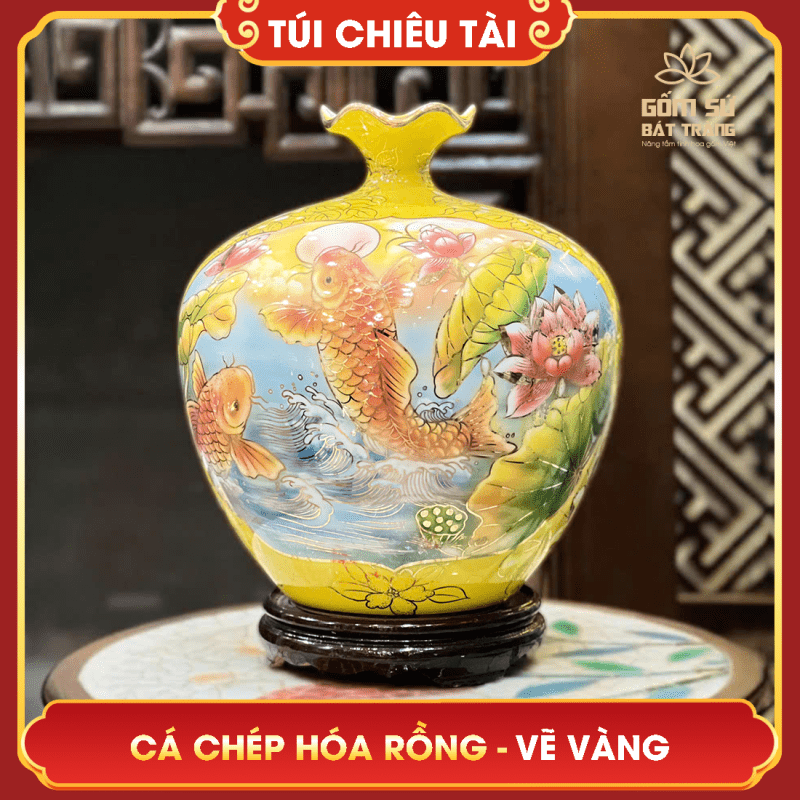 tui chieu tai loc nhi canh ve vang ca chep hoa rong h35 2