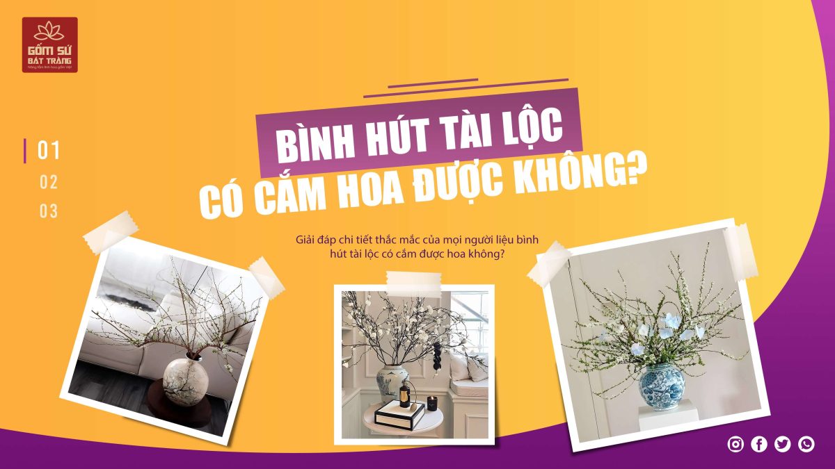 Bình hút tài lộc có cắm hoa được không? binh hut tai loc co cam hoa duoc khong 1