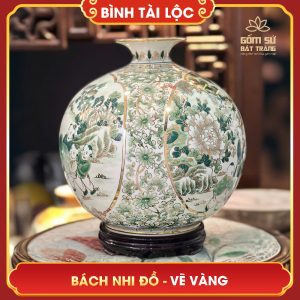 Bình tài lộc vẽ vàng Bách Nhi Đồ H35 binh tai loc ve vang bach nhi do h35 3