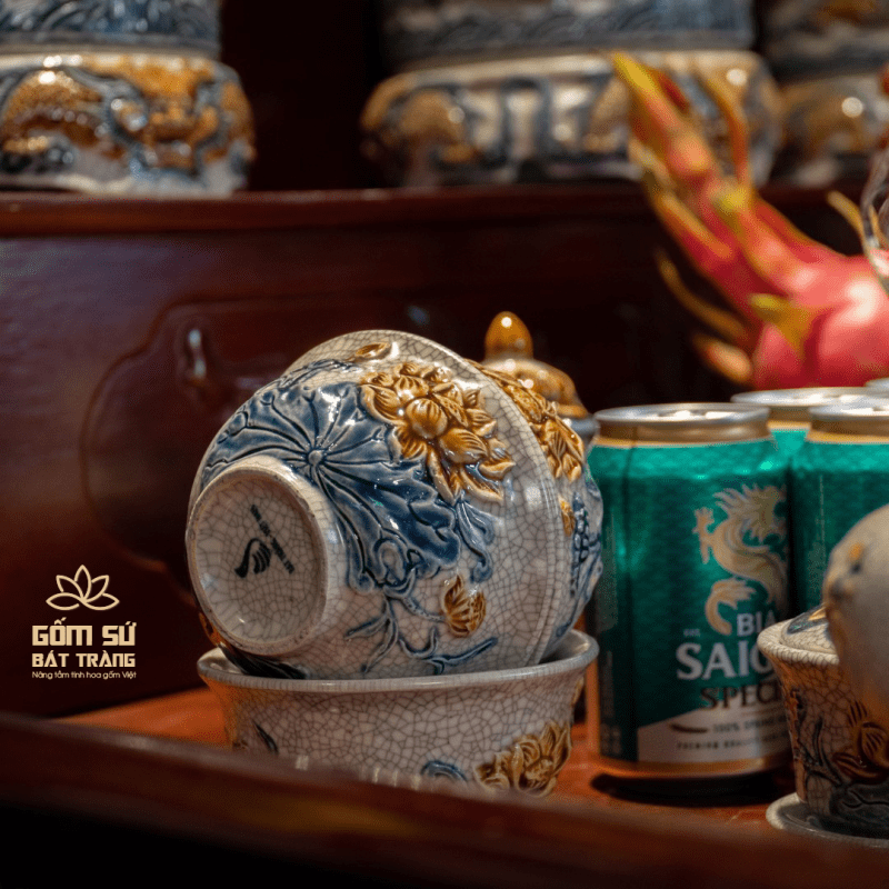 Trọn Bộ Đồ Thờ Cúng Bát Tràng Cao Cấp, Chuẩn Phong Thủy tron bo do tho cung bat trang 19