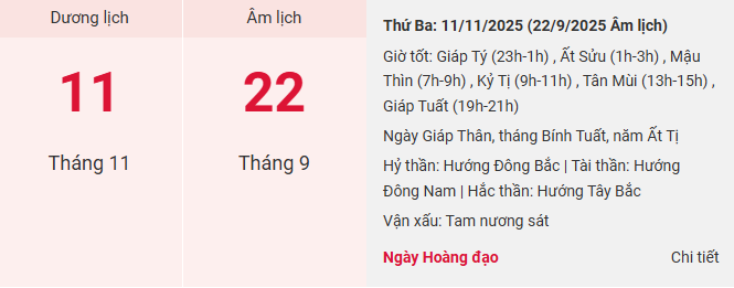 lich am thang 11 2025 11