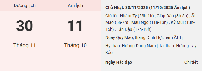 lich am thang 11 2025 30