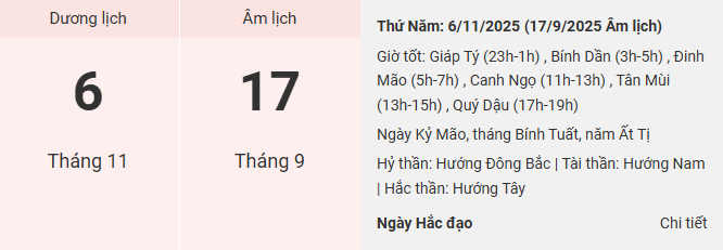 lich am thang 11 2025 6