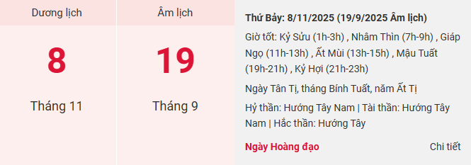 lich am thang 11 2025 8